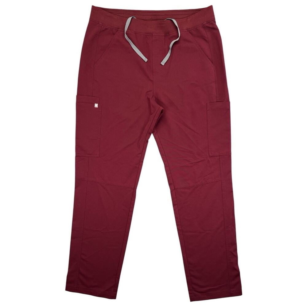 FIGS Technical Collection Cargo Scrub Pants Women’s XL Maroon Medical Nursing